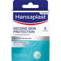Hansaplast Second Skin Protection for Everyday Wounds 6 Τεμάχια HANSAPLAST Αυτοκόλλητα Επιθέματα Μικροτραυμάτων
