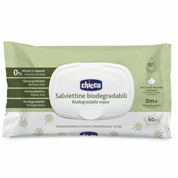 Chicco Μωρομάντηλα Με 97% Νερό Και Καπάκι Βιοδιασπώμενα 60τμχ CHICCO Μωρομάντηλα
