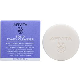 Apivita Solid Foamy Cleanser - Μπάρα για Ντεμακιγιάζ και Καθαρισμό Προσώπου και Ματιών,80gr APIVITA Καθαρισμός