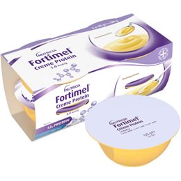 Nutricia Fortimel Cream Protein Ειδικό Συμπλήρωμα Διατροφής Κρέμα με γεύση Μπανάνα 1.6Kcal 4 x 125gr  Ειδική & Υγιεινή Διατροφή