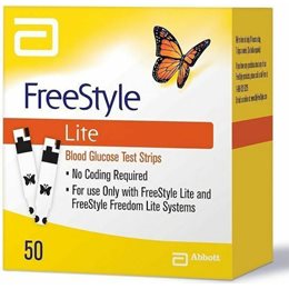 FreeStyle Lite Ταινίες Μέτρησης Σακχάρου 50 τεμάχια FREESTYLE Ταινίες Μέτρησης Σακχάρου