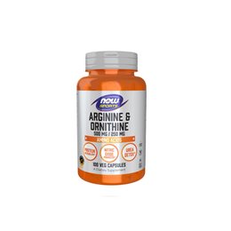 Now Sports Arginine-Ornithine 500/250mg Συμπλήρωμα για Παραγωγή Ενέργειας 100 Κάψουλες NOW Ενέργεια Τόνωση