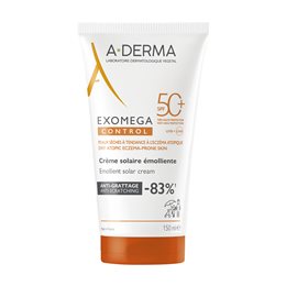 A-Derma Exomega Control Αδιάβροχο Αντηλιακό Προσώπου και Σώματος SPF50+ 150ml  Αντηλιακά Προσώπου