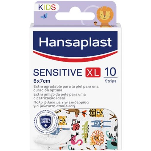 Hansaplast Kids Sensitive Animals XL Αυτοκόλλητα Επιθέματα για Παιδιά με Ζωάκια 60x70mm 10τμχ