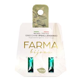 Farma Bijoux Υποαλλεργικά Σκουλαρίκια Κρύσταλλα Baguette12x4mm (16C15)   Κοσμήματα-Αξεσουάρ