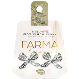  Farma Bijoux Υποαλλεργικά Σκουλαρίκια Ασημί Φιόγκος (BEG013)  Κοσμήματα-Αξεσουάρ