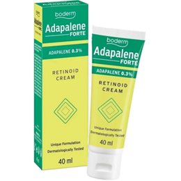 Boderm Adapalene Forte Retinoid Cream 0.3%, Κρέμα Προσώπου για Μέτρια ως Σοβαρή Ακμή 40ml  Λιπαρό Δέρμα / Ακμή