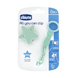 Chicco Κλιπ Πιπίλας Αστέρι Με Αστεράκι  Για 0+ Μηνών C70-04084-30 1 τμχ CHICCO Αξεσουάρ Πιπίλας
