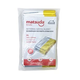 Matsuda Isothermal Survival Blanket Double Face, Ισοθερμική Κουβέρτα Επιβίωσης XL Διπλής Όψης 160x21 MATSUDA Διάφορα Είδη Πρώτων Βοηθειών