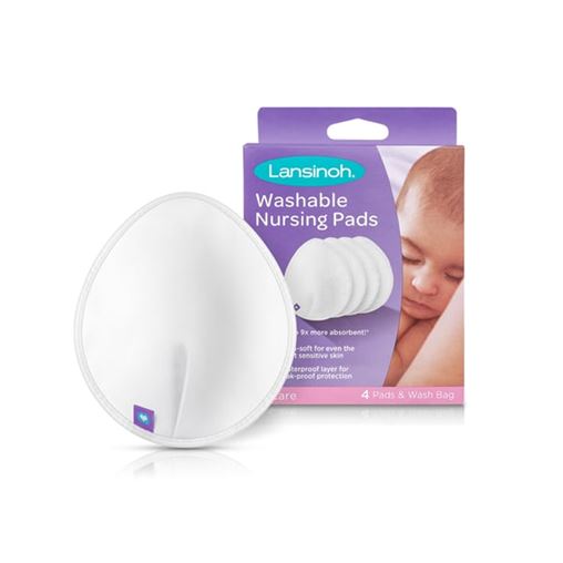 Lansinoh Washable Nursing Pads Πλενόμενα Επιθέματα Στήθους 4 τμχ + τσάντα πλυσίματος