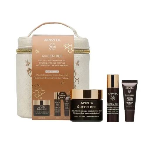 Apivita Queen Bee Absolute Anti-Aging Ritual Cream Light Texture 50 ml + Serum 10 ml + Eye Cream 5ml