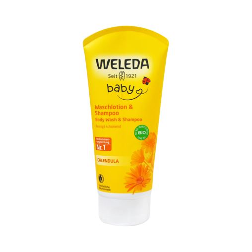 Weleda Σαμπουάν & Αφρόλουτρο Calendula Wacshlotion & Shampoo με Καλέντουλα 200ml