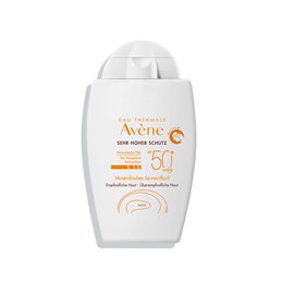 Avene Sun Mineral Fluid SPF50+ - Λεπτόρρευστη Αντιηλιακή Προσώπου για το μη Ανεκτικό Δέρμα,40ml AVENE Αντηλιακά Προσώπου