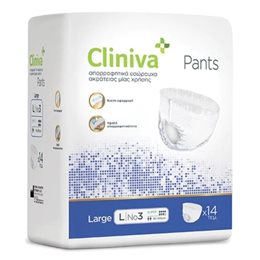 Septona Cliniva Pants Εσώρουχο Ακράτειας No3 Large 90cm - 150cm (14τμχ) SEPTONA Πάνες Ακράτειας