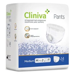 Septona Cliniva Pants Εσώρουχο Ακράτειας No2 Medium 70cm - 120cm (14τμχ) SEPTONA Πάνες Ακράτειας