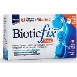 InterMed Biotic Fix Dental Συμπλήρωμα Διατροφής Mε Προβιοτικά 30 ταμπλέτες BIOTIC FIX Στομάχι-Έντερο