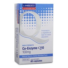 Lamberts Co-Enzyme Q10, Συνένζυμο Q10 100mg, 60 Κάψουλες LAMBERTS Καρδιά & Κυκλοφορικό