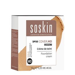 Soskin Cover MD Compact Fountadion Cream Gold Spf 30 10gr  Αντηλιακά Προσώπου