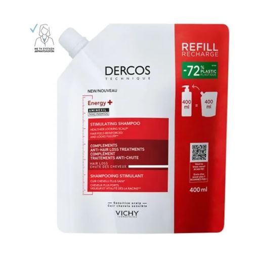 Vichy Dercos Energy+ Stimulating Shampoo Σαμπουάν για την Τριχόπτωση Refill 400 ml