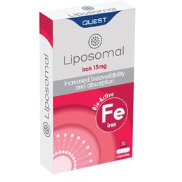 Quest Liposomal Iron 15mg - Σίδηρος Λιποσωμιακής Μορφής για Υψηλή Απορροφησιμότητα,30caps QUEST Μέταλλα-Ιχνοστοιχεία