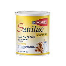 Γιώτης Sanilac Comfort Γάλα σε Σκόνη για 0+ Μηνών 400gr SANILAC Βρεφικά Γάλατα