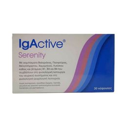 IgActive Serenity Συμπλήρωμα για τον Ύπνο 30 κάψουλες IGACTIVE Ύπνος-Στρες & Ψυχολογία