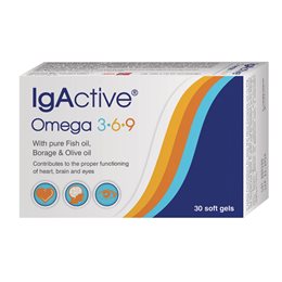 IgActive Ιχθυέλαιο Omega 3-6-9 Έλαιο Βοράγου & Ελαιόλαδου 30 μαλακές κάψουλες IGACTIVE Καρδιά & Κυκλοφορικό