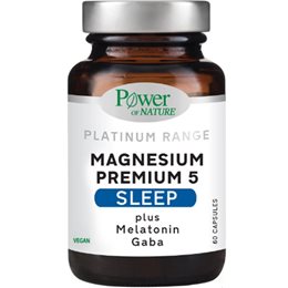 Power Of Nature Platinum Magnesium Premium 5 Sleep 60 Κάψουλες POWER Ενέργεια Τόνωση