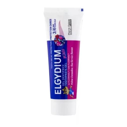 Elgydium Kids Toothpaste Gel Οδοντόπαστα-Τζελ με Γεύση Κόκκινα Φρούτα 50 ml