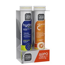 Pharmalead Promo Pack Hydro Energy 20 αναβρ. δισκία & Δώρο Vitamin C 1000mg 20 αναβρ. δισκία  Πακέτα