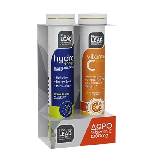Pharmalead Promo Pack Hydro Energy 20 αναβρ. δισκία & Δώρο Vitamin C 1000mg 20 αναβρ. δισκία