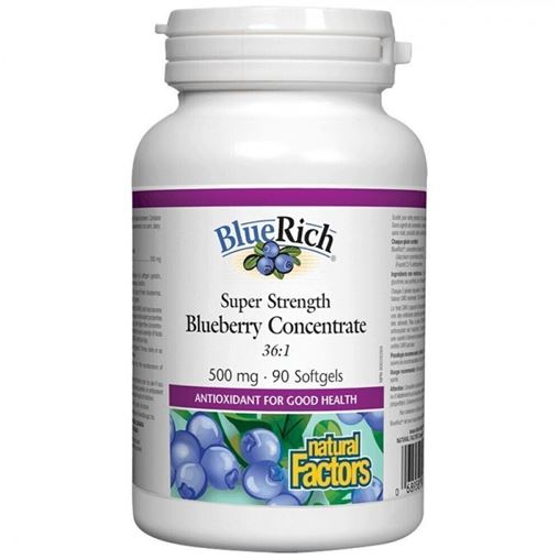 Natural Factors ΒlueRich Plus 500mg Ανοσοποιητικό & Νευρικό σύστημα 60 Φυτικές Κάψουλες