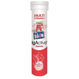 IgActive Multivitamin Kids Φράουλα 20 αναβράζοντα δισκία 1τμχ IGACTIVE Παιδικά Συμπληρώματα