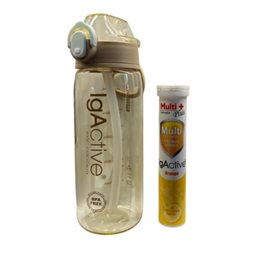 Igactive Multi Plus B Complex 20 Αναβράζοντα Δισκία με γεύση πορτοκάλι & ΔΩΡΟ Παγούρι  550ml IGACTIVE Πολυβιταμίνες