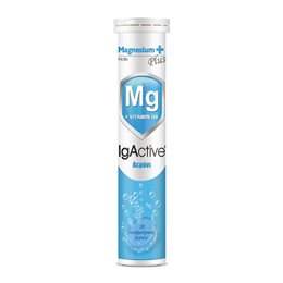 Igactive Magnesium Plus + Vitamin B6 Με Γεύση Λεμόνι 20 Αναβράζοντα Δισκία  IGACTIVE Μέταλλα-Ιχνοστοιχεία