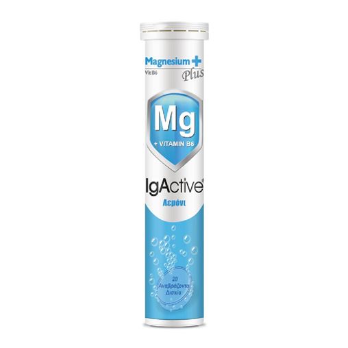 Igactive Magnesium Plus + Vitamin B6 Με Γεύση Λεμόνι 20 Αναβράζοντα Δισκία 