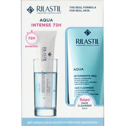 Rilastil Aqua Intense 72h Gel-Cream Intensive Moisturizer 40 ml + Δώρο Aqua Face Cleanser 50 ml  Πακέτα