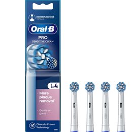 Oral B Pro Sensitive Clean- Ανταλλακτικές Κεφαλές Ηλεκτρικής Οδοντόβουρτσας,4τμχ ORAL - B Οδοντόβουρτσες