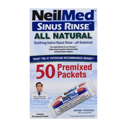NeilMed Sinus Rinse Ανταλλακτικά Φακελάκια Διάλυμα Ρινικών Πλύσεων για Ενήλικες 50τεμ