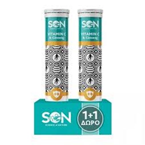 Son Science Of Nature Vitamin C & Ginseng 20 αναβραζοντα δισκια 1+1 Δώρο