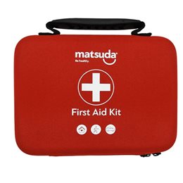 Matsuda First Aid Kit Φαρμακείο Πρώτων Βοηθειών σε Τσαντάκι Κενό Κόκκινο 1τεμ 15x20x7cm MATSUDA Διάφορα Είδη Πρώτων Βοηθειών