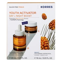 Korres Promo Black Pine Primus Booster Ορός Ενεργοποίησης Νεότητας 30ml & Κρέμα Νεότητας Νύχτας 15ml KORRES Πακέτα