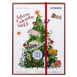Korres Promo Advent Calendar 2025 Ημερολόγιο Αντίστροφης Μέτρησης Χριστουγέννων 24 Τεμάχια  KORRES Πακέτα