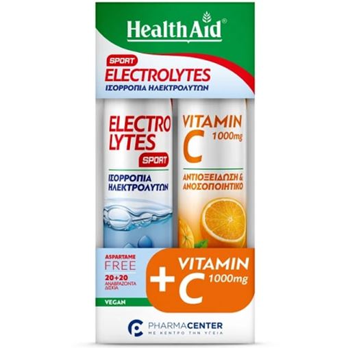 Health Aid Promo Electrolytes Sport 20 Effer.tabs & Vitamin C 1000mg 20 Effer.tabs