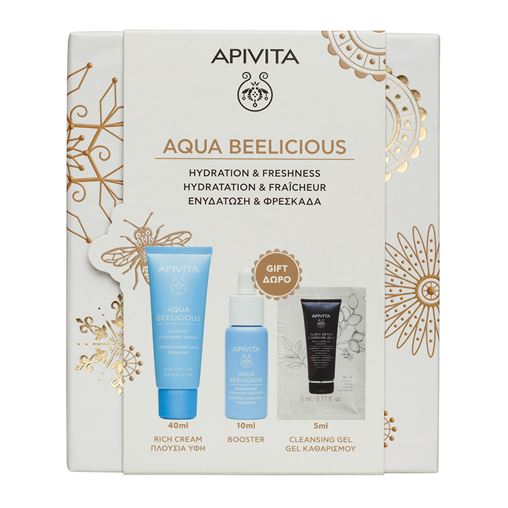 Apivita Promo Aqua Beelicious Rich Hydrating Gel (40ml) & Δώρο Booster (10ml) & Cleansing Gel (5ml)