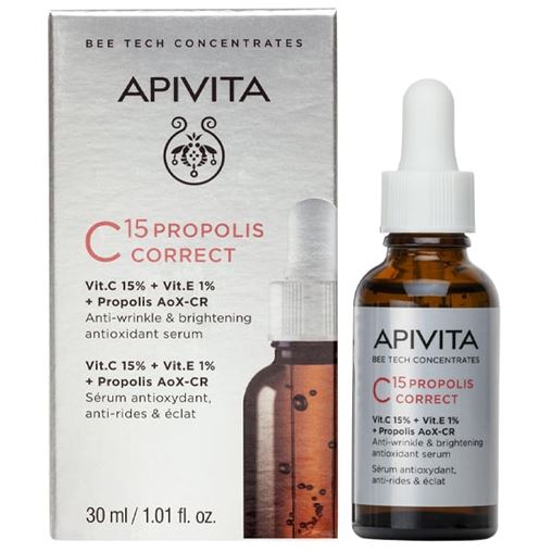 Apivita Bee Tech Concentrates C15 Propolis Correct Αντιρυτιδικός & Αντιοξειδωτικός Ορός Λάμψης, 30ml