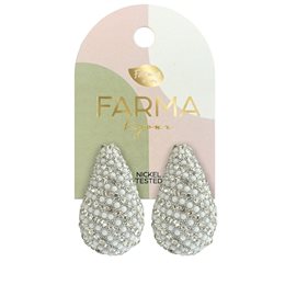 Farma Bijoux Υποαλλεργικά Σκουλαρίκια Σταγόνες με Κρύσταλλα & Στρας 25mm (BEWOW11)   Κοσμήματα-Αξεσουάρ