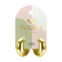  Farma Bijoux Υποαλλεργικά Σκουλαρίκια Κρίκοι Χρυσά 28mm (BEWOW2)  Κοσμήματα-Αξεσουάρ