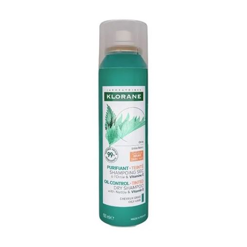 Klorane Ortie Dry Shampoo με Τσουκνίδα για Καστανά Μαύρα Μαλλιά 150ml
