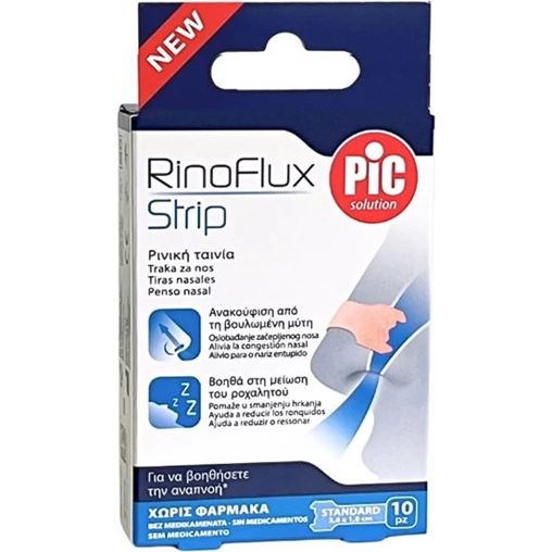 Pic RinoFlux Ρινικές Ταινίες Αναπνοής Standard 5.6x1.8cm 10τμχ